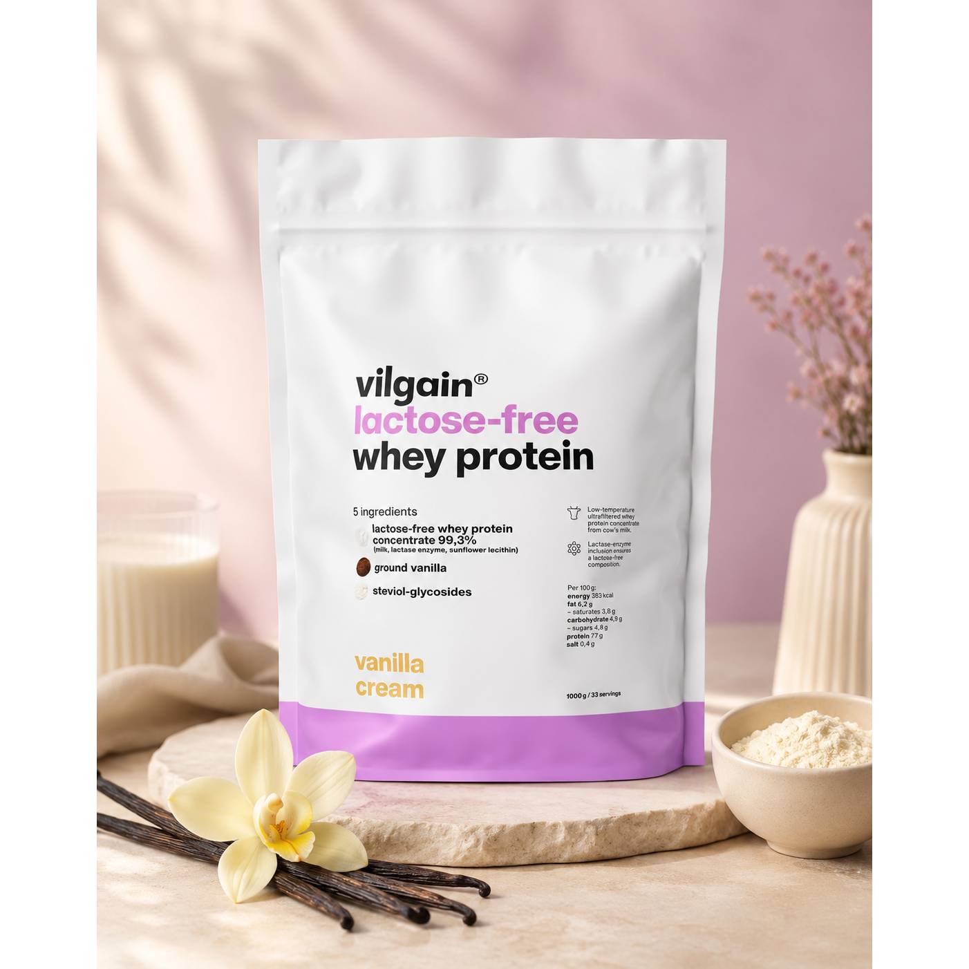 Lactose Free Whey Protein Vanilla cream 1,000 g 0