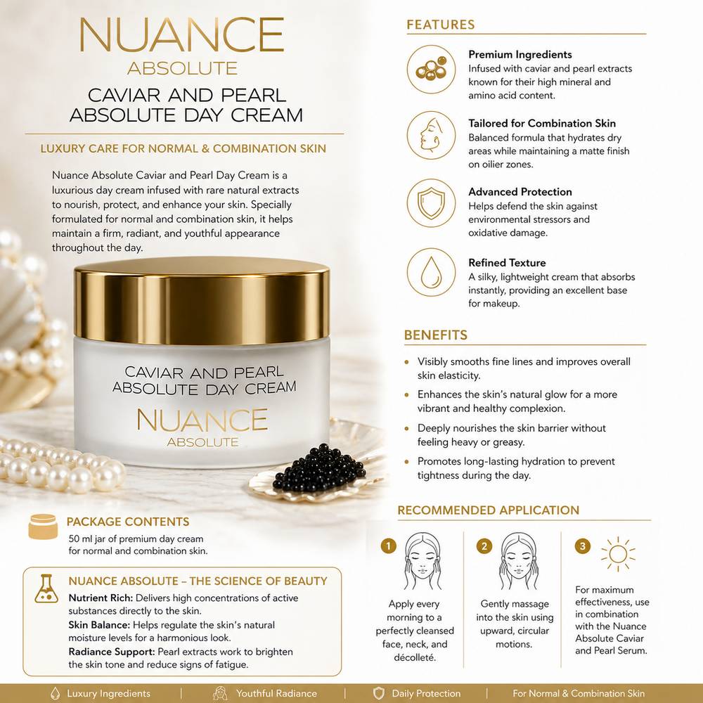 Nuance Absolute Caviar and Pearl day cream for normal and combination skin 50 ml 2