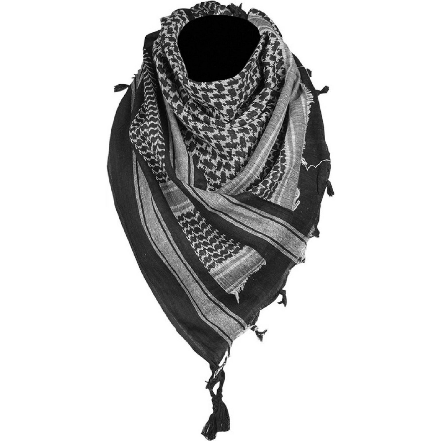Mil-Tec Shemag scarf black and white 0