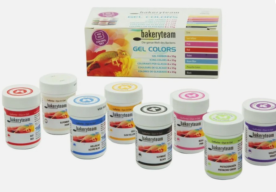 bakeryteam Gel-Lebensmittelfarben 8×35 g 0