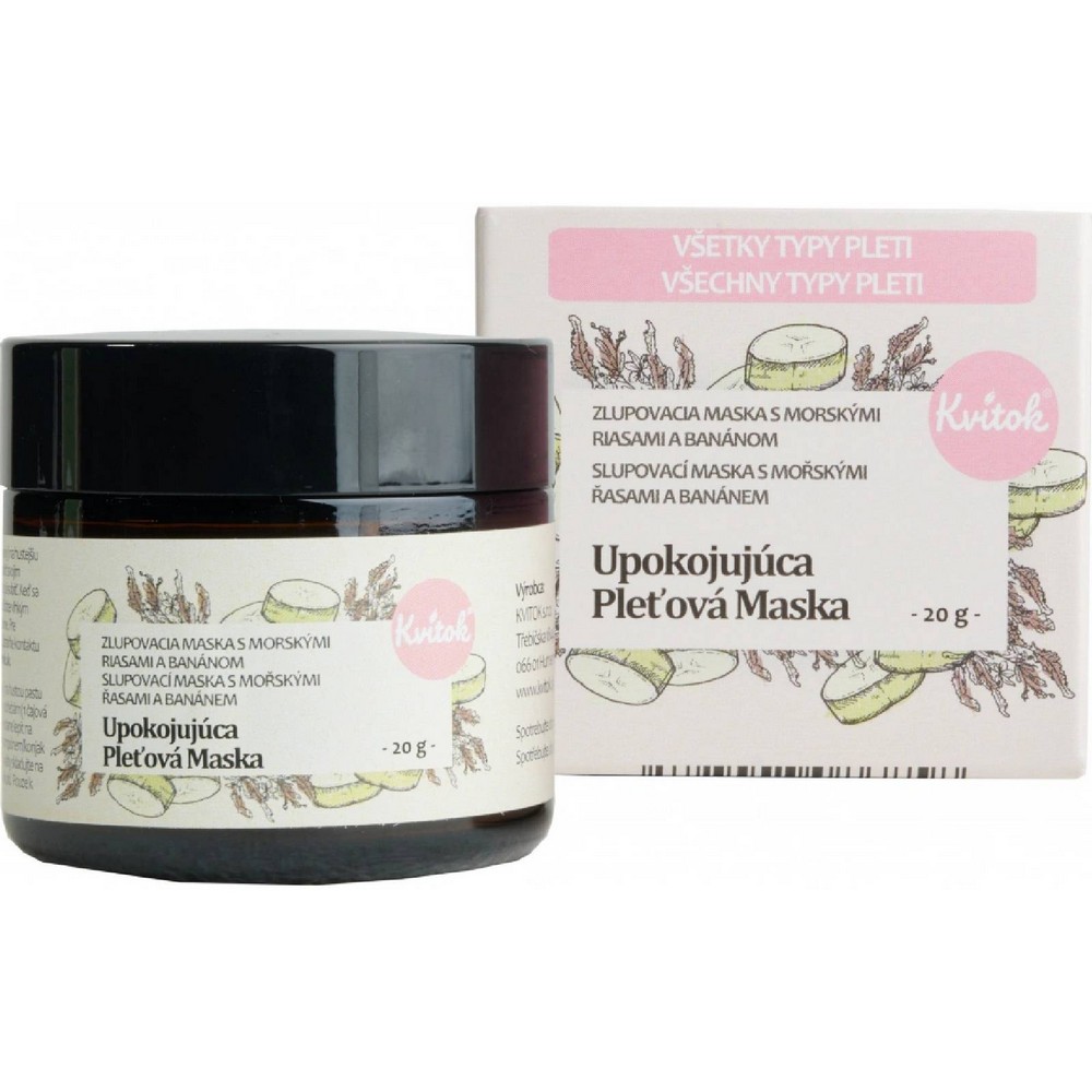 Kvitok Peeling Mask with Seaweed and Banana – SOOTHING 20 g 0