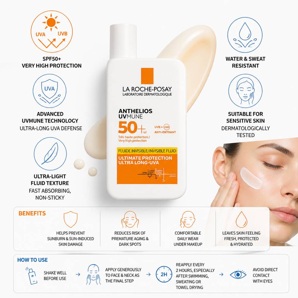 LA ROCHE-POSAY Anthelios UVMUNE Sunscreen Fluid SPF50+ 50 ml