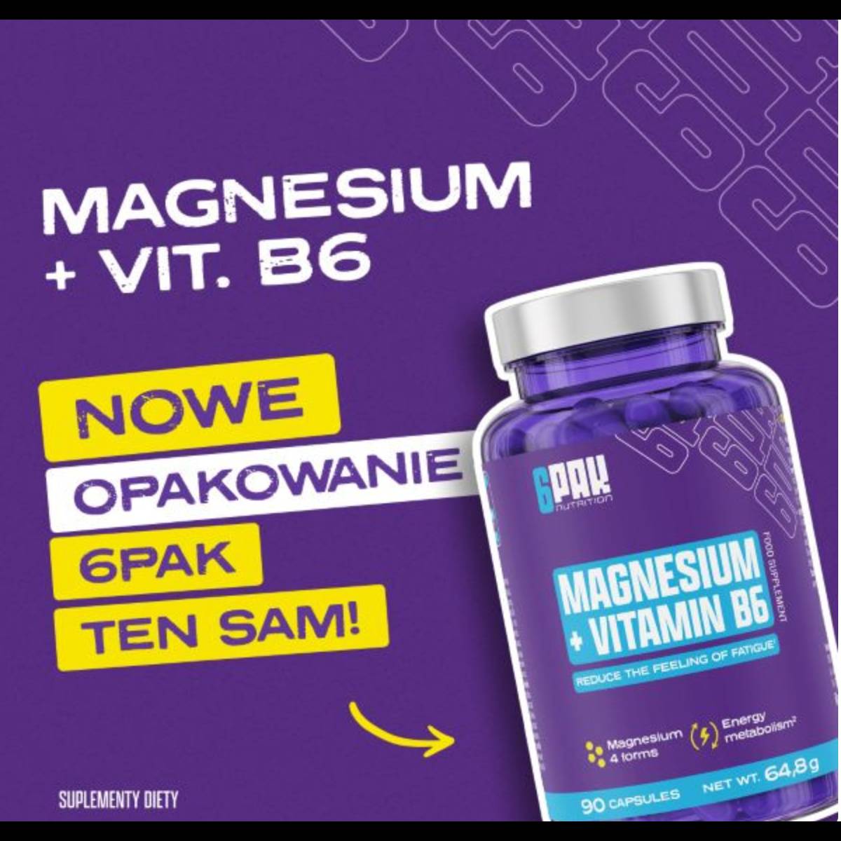 Magnesium + Vitamin B6 - 90 caps. 0