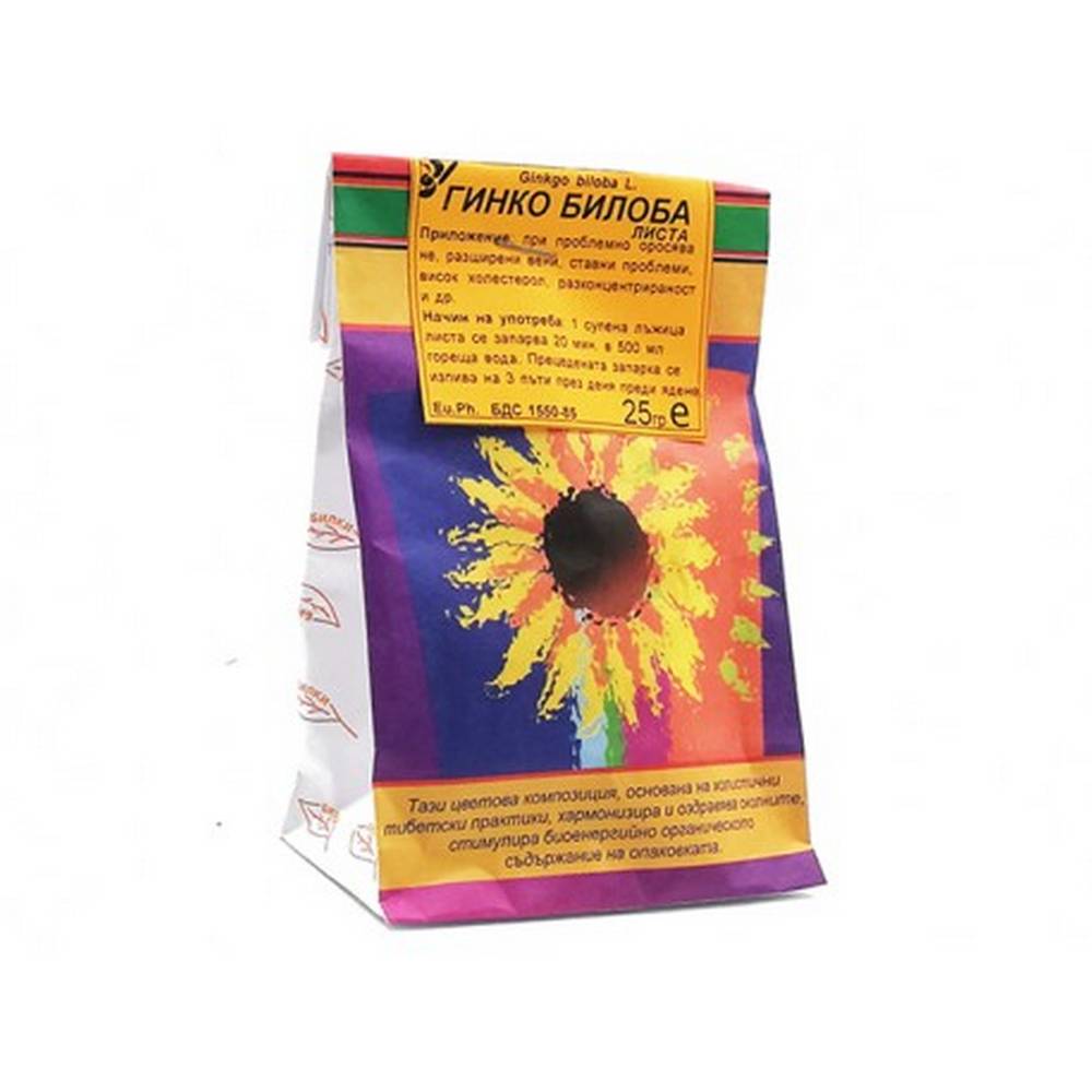 Ginkgo biloba Ginkgo biloba L dried leaves Bilkaria 25 g 0
