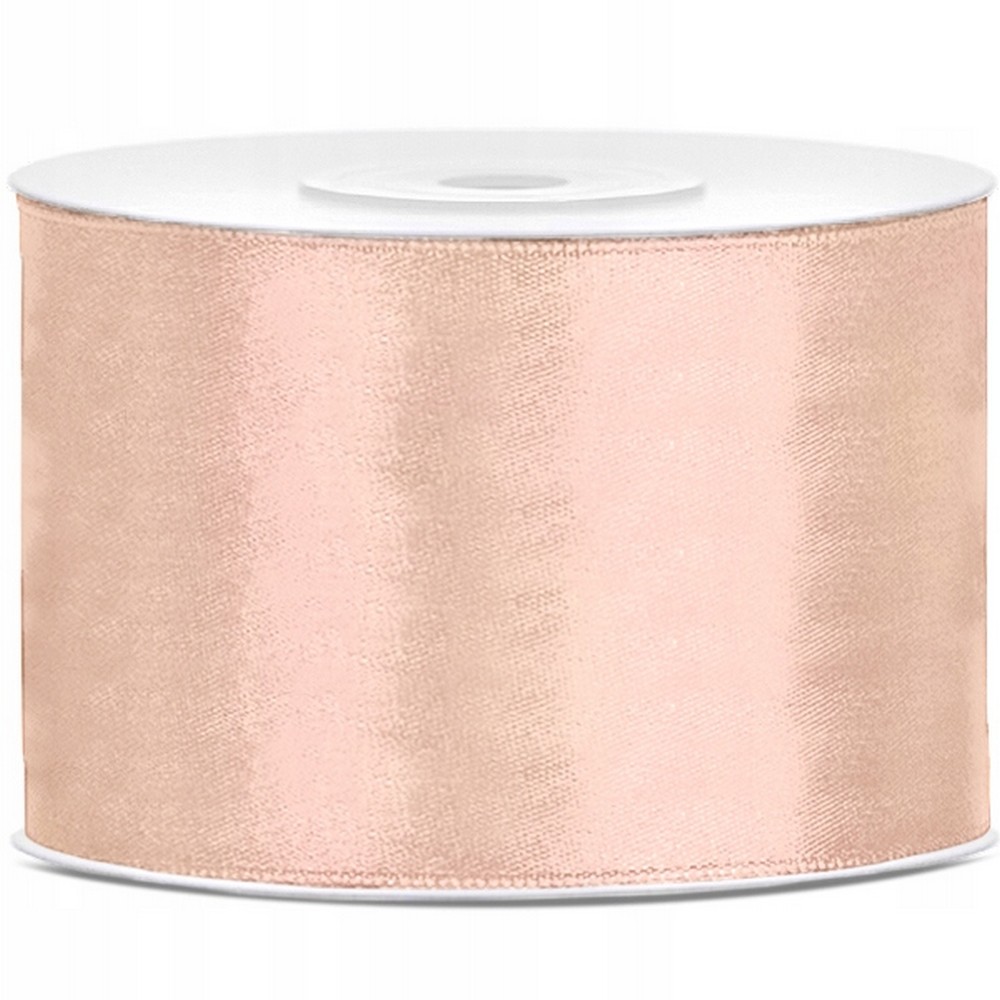 Peach Color Ribbons Ribbon Satin Peach Ribbon 50mm x 25m for Gift Bows | Buy at Beyston