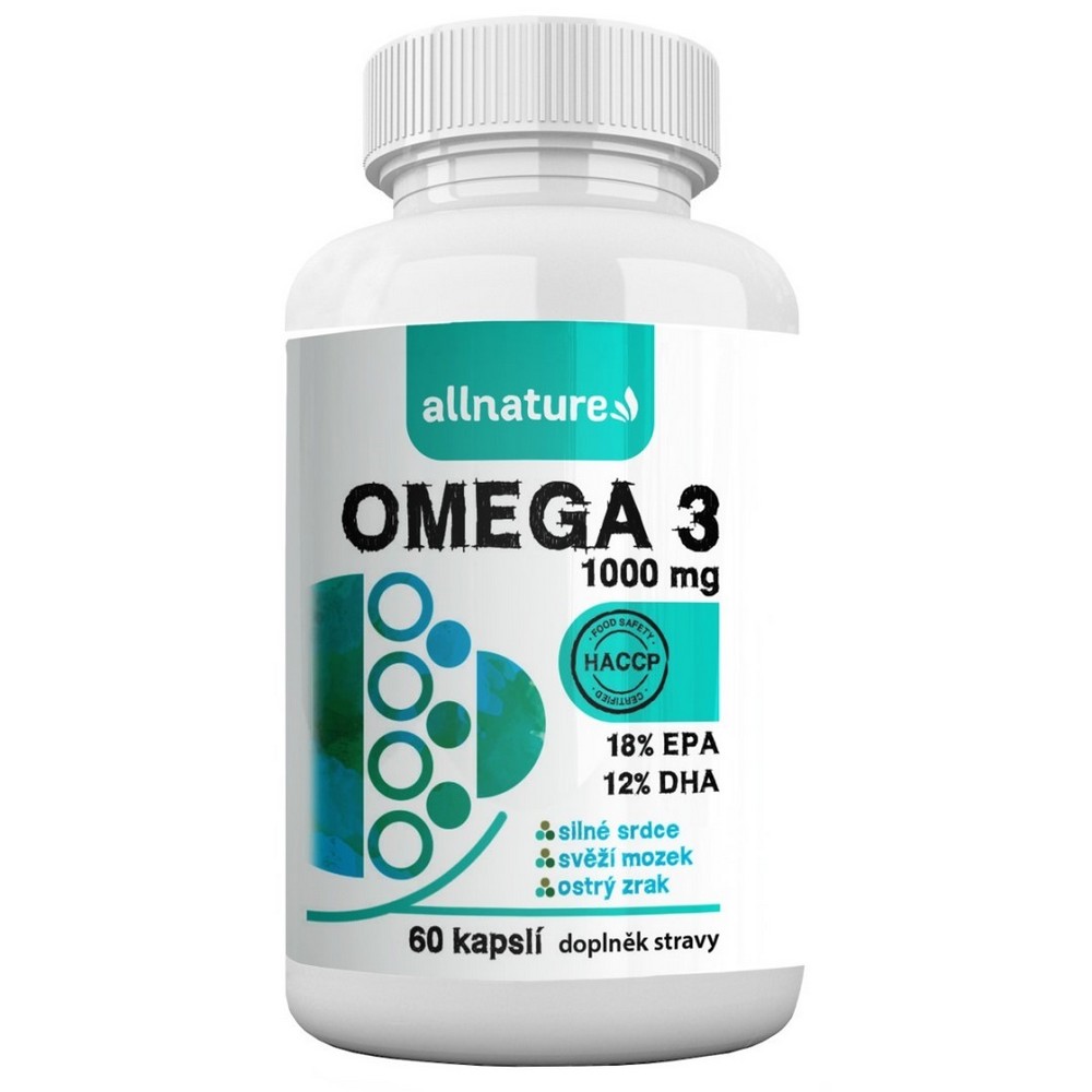 Allnature Omega 3 1000 mg, 60 cps.
