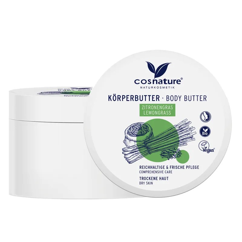 Cosnature, natural moisturizing body butter with lemongrass, 200 0