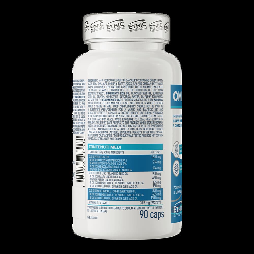 FOOD SUPPLEMENT OF ESSENTIAL FATTY ACIDS (EPA, DHA, ALA, LA, OA) - ENRICHED WITH VITAMIN E 0